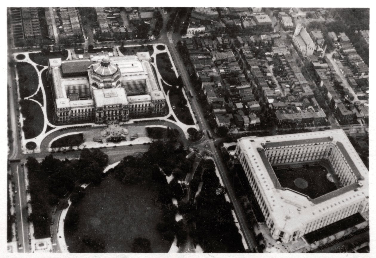 A Washington DC-i Kongresszusi Könyvtár légifelvétele egy Zeppelinről, 1928 1933 alkotó: Unbekannt