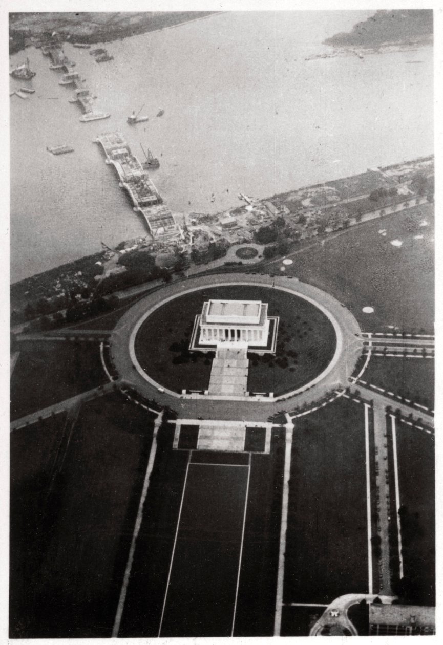 A Lincoln Memorial légi felvétele, Washington DC, USA, Zeppelinről, 1928 1933 alkotó: Unbekannt
