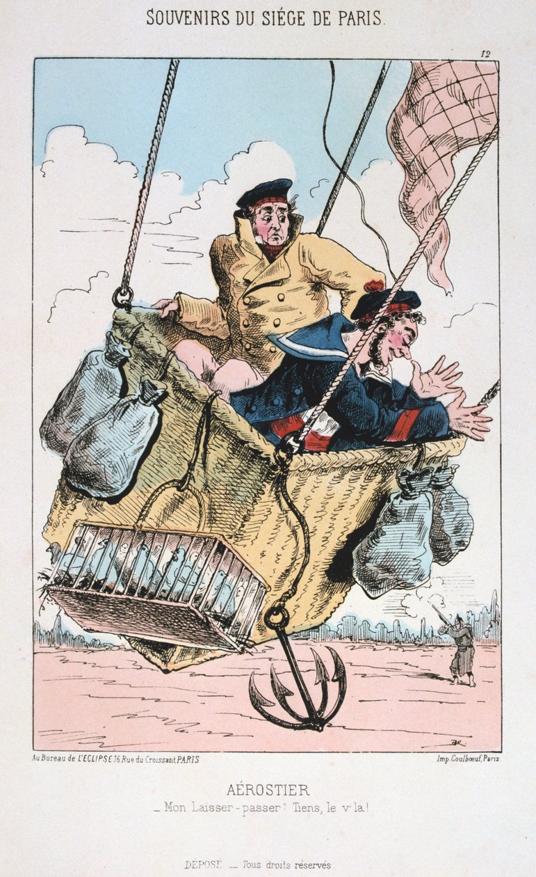 Aerostier, Párizs ostroma, 1870-1871 alkotó: Unbekannt