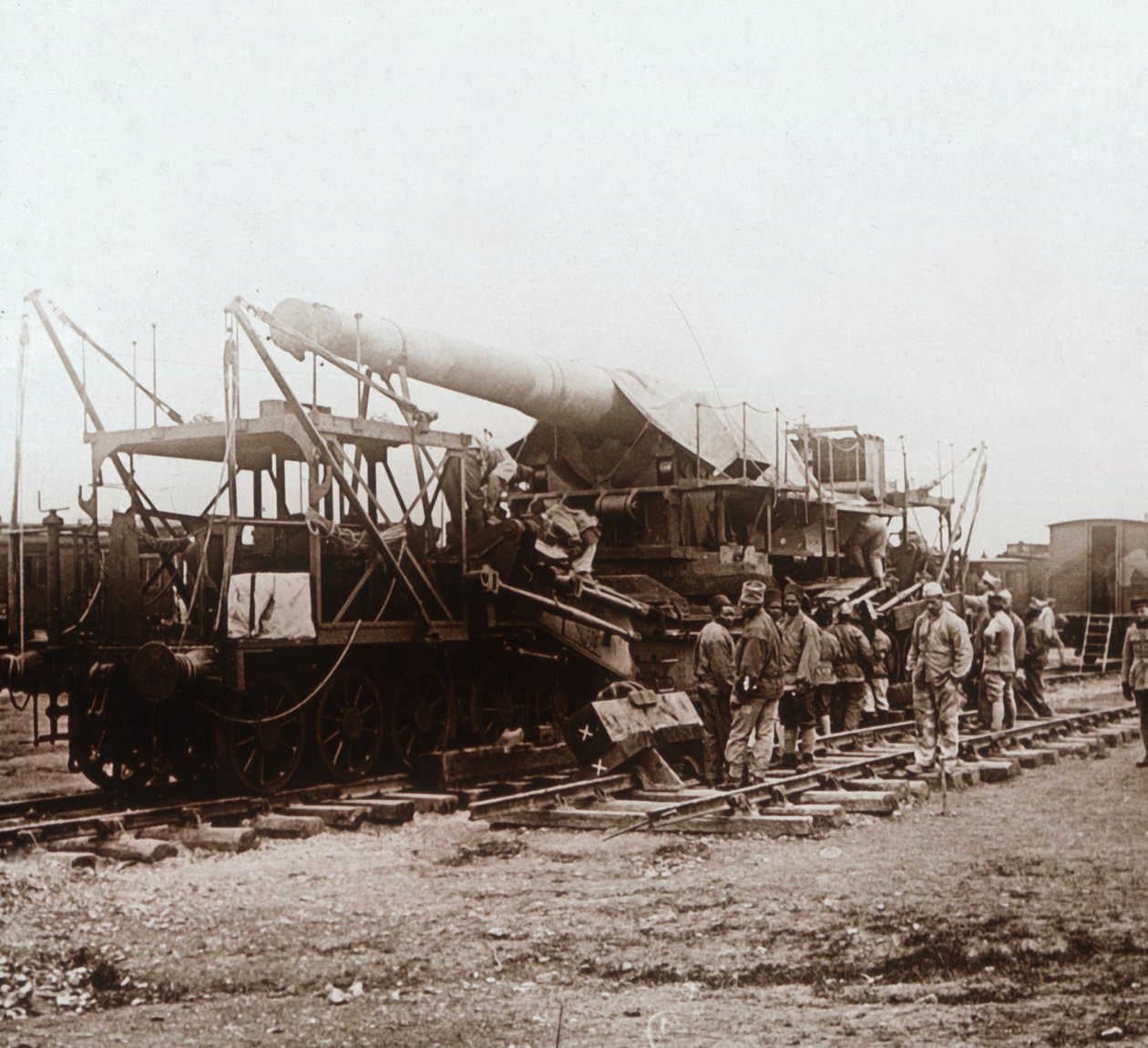 Afrikai csapatok és nehéztüzérség, Champagne, Észak-Franciaország, c1914-c1918 alkotó: Unbekannt