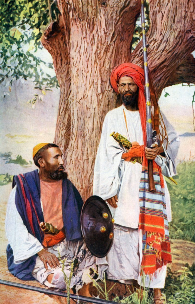 Afridis Pathan törzsek, hadviselés az észak-indiai menetekben, India, 1922 alkotó: Unbekannt
