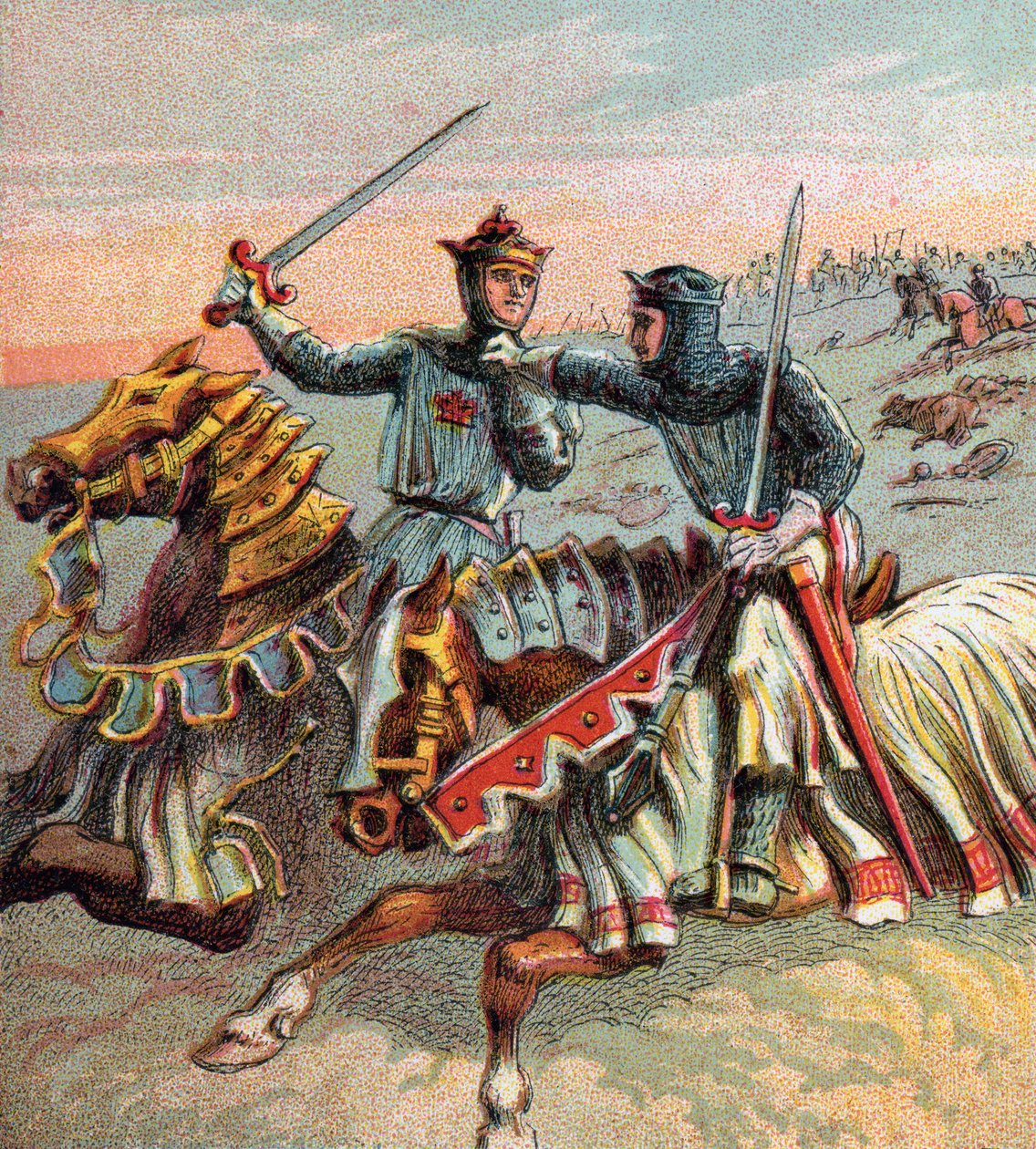 A crecyi csata után, 1346, 1850 körül alkotó: Unbekannt