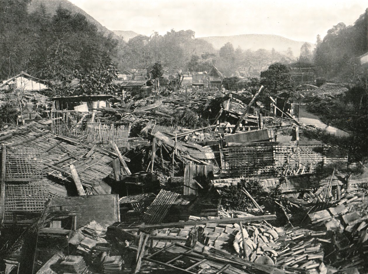 A földrengés után Gifu, Japán, 1895. alkotó: Unbekannt
