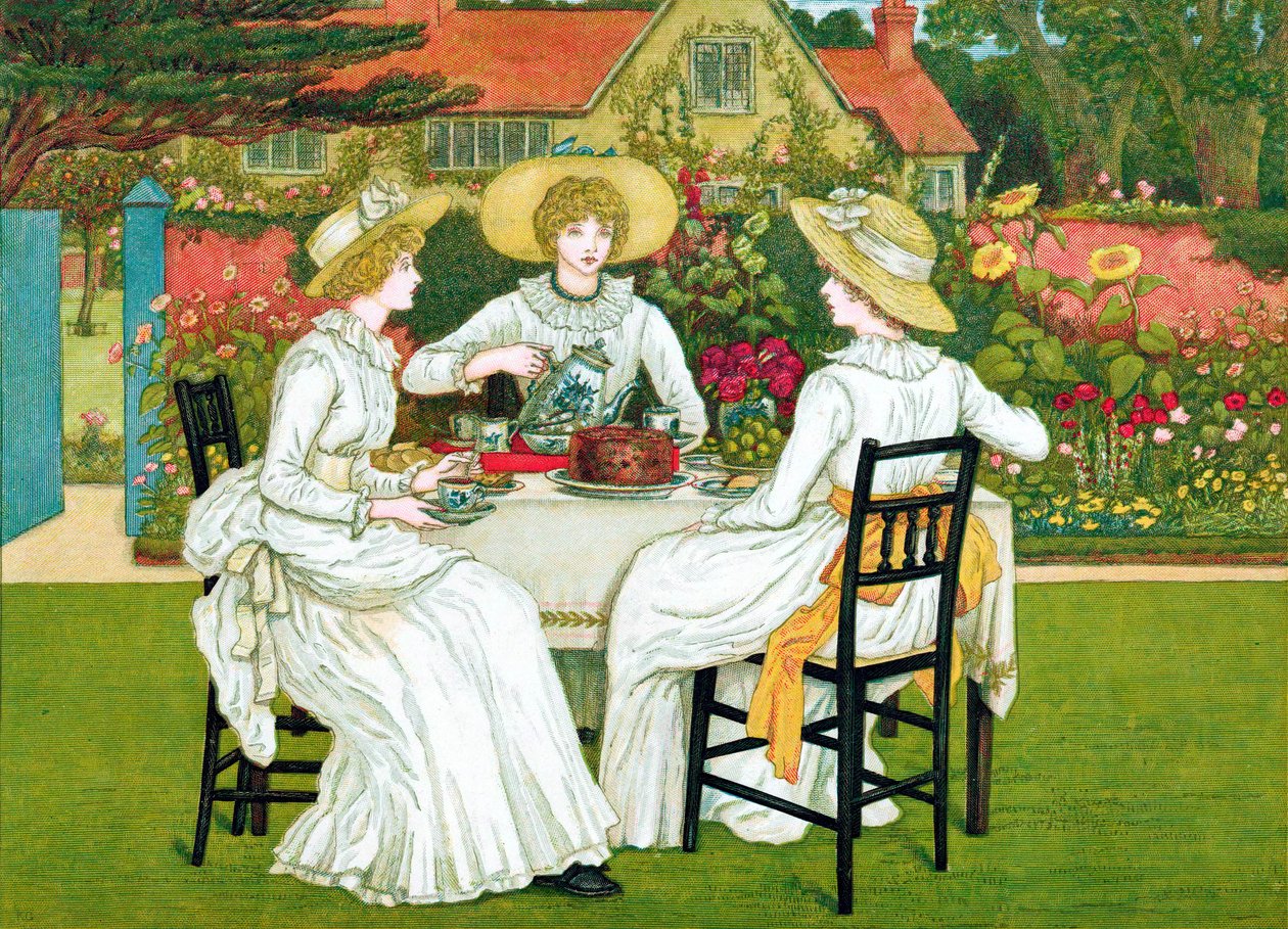 Délutáni tea, 1886 alkotó: Unbekannt