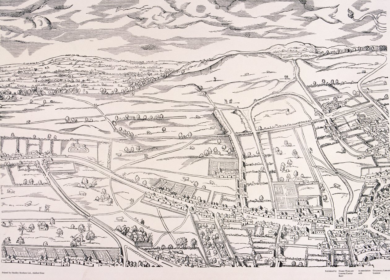 „Agas” londoni térkép, c1561 alkotó: Unbekannt