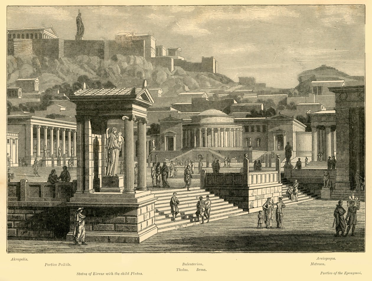 Az athéni agora restaurálva, 1890. alkotó: Unbekannt