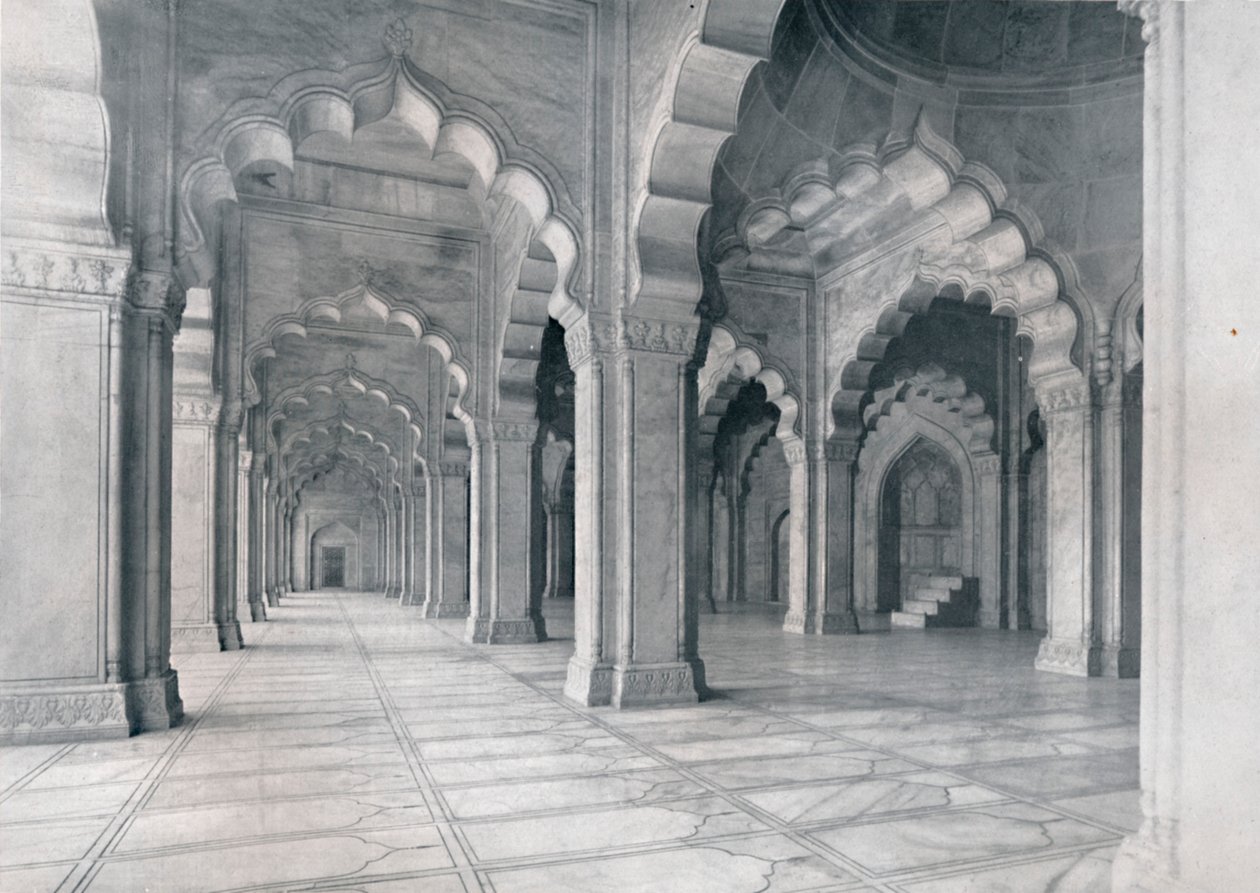 Agra. A Moti Musjid belseje. Gyöngymecset, 1910. alkotó: Unbekannt