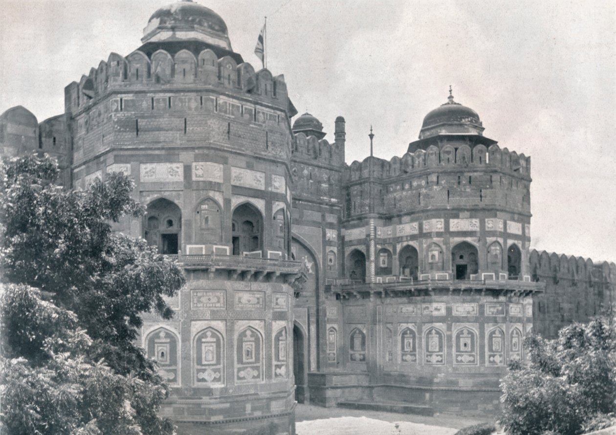 Agra. Az erőd delhi kapuja, 1910. alkotó: Unbekannt