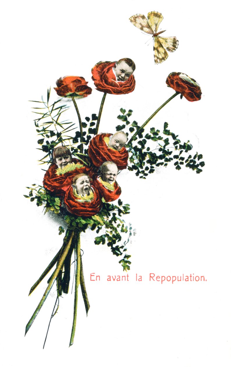 Újratelepülés előtt, francia képeslap, c1900 alkotó: Unbekannt