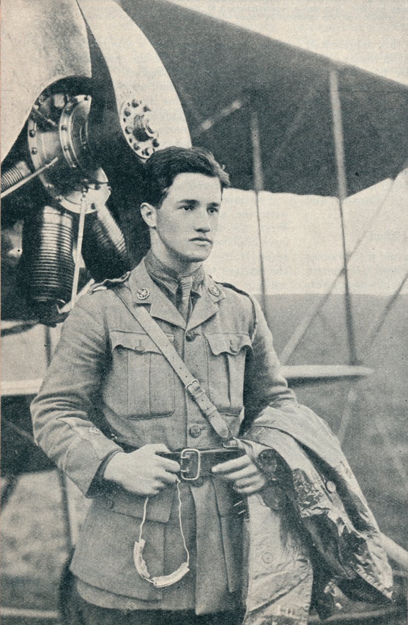Albert Ball, brit első világháborús pilóta és Victoria-kereszt kitüntetettje, 1917 c1937 alkotó: Unbekannt