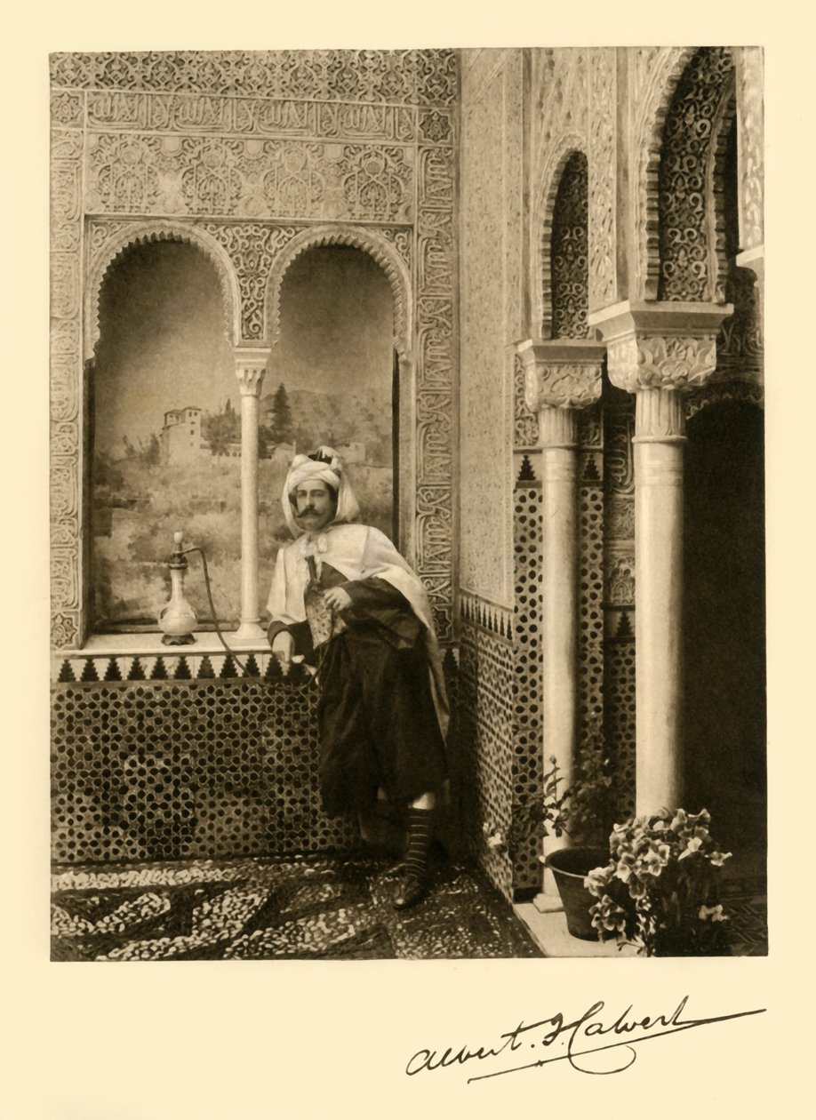 Albert Frederick Calvert az Alhambrában, Granada, Spanyolország, 1907. alkotó: Unbekannt