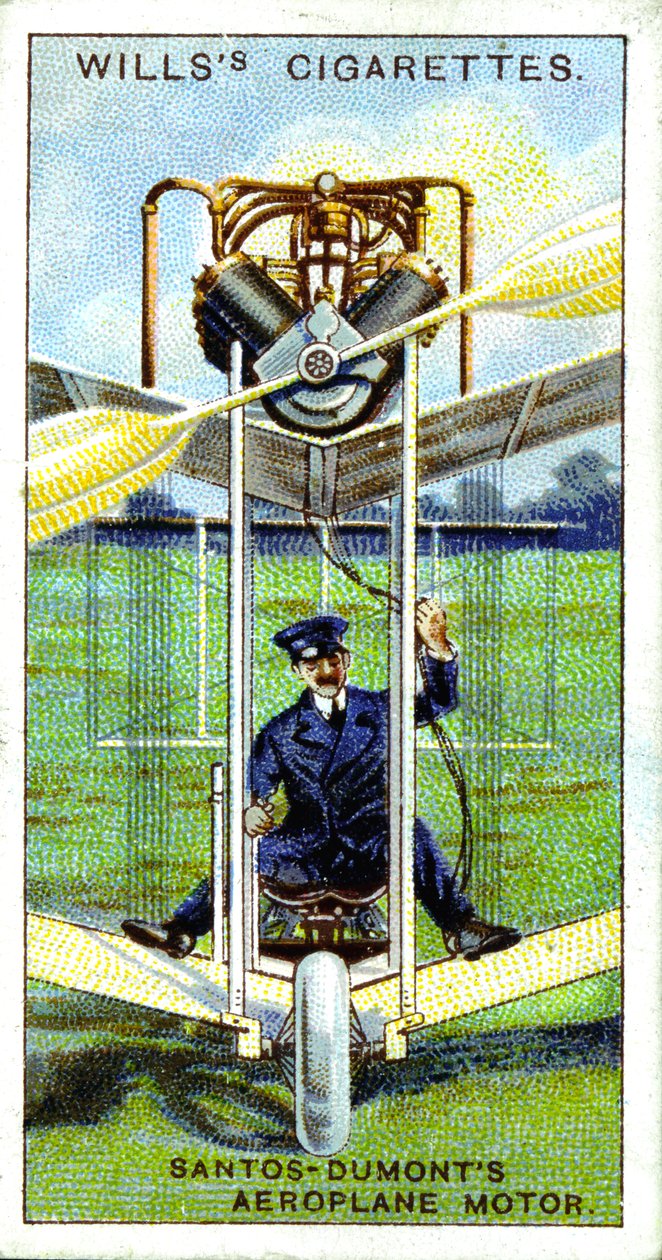 Alberto Santos-Dumont, brazil repülő, első feljegyzett repülés Európában, 1906, 1915 alkotó: Unbekannt