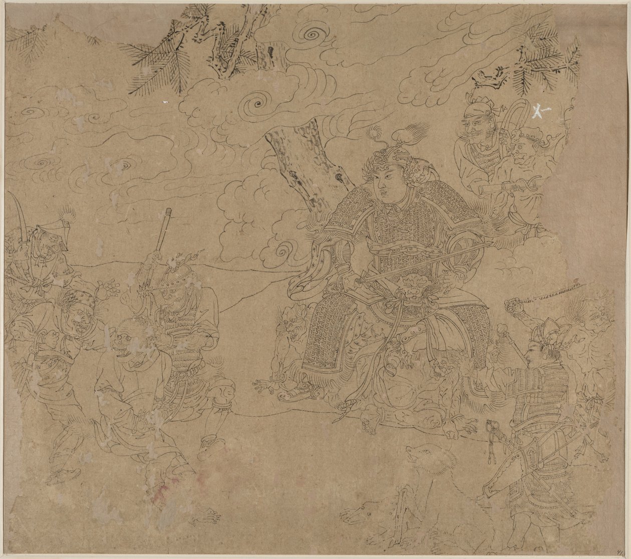 Album taoista és buddhista témákról: Keresés a hegyen: 41. levél, 1200-as évek. alkotó: Unbekannt