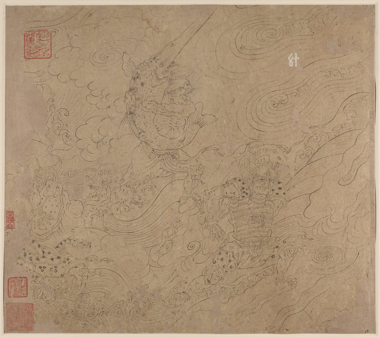 Album taoista és buddhista témákról: Keresés a hegyen: Leaf 50, 1200s. alkotó: Unbekannt