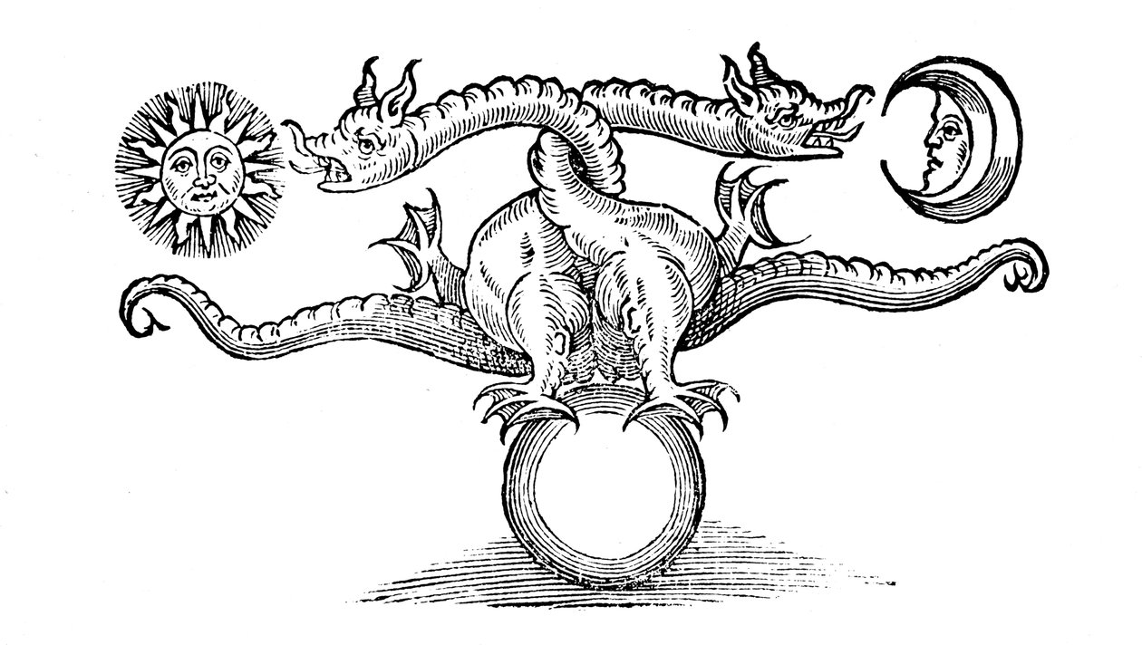 Alkímiai szimbólum, amely a nem nemesfém ezüstté és arannyá való átalakulását jelképezi, 1652 alkotó: Unbekannt