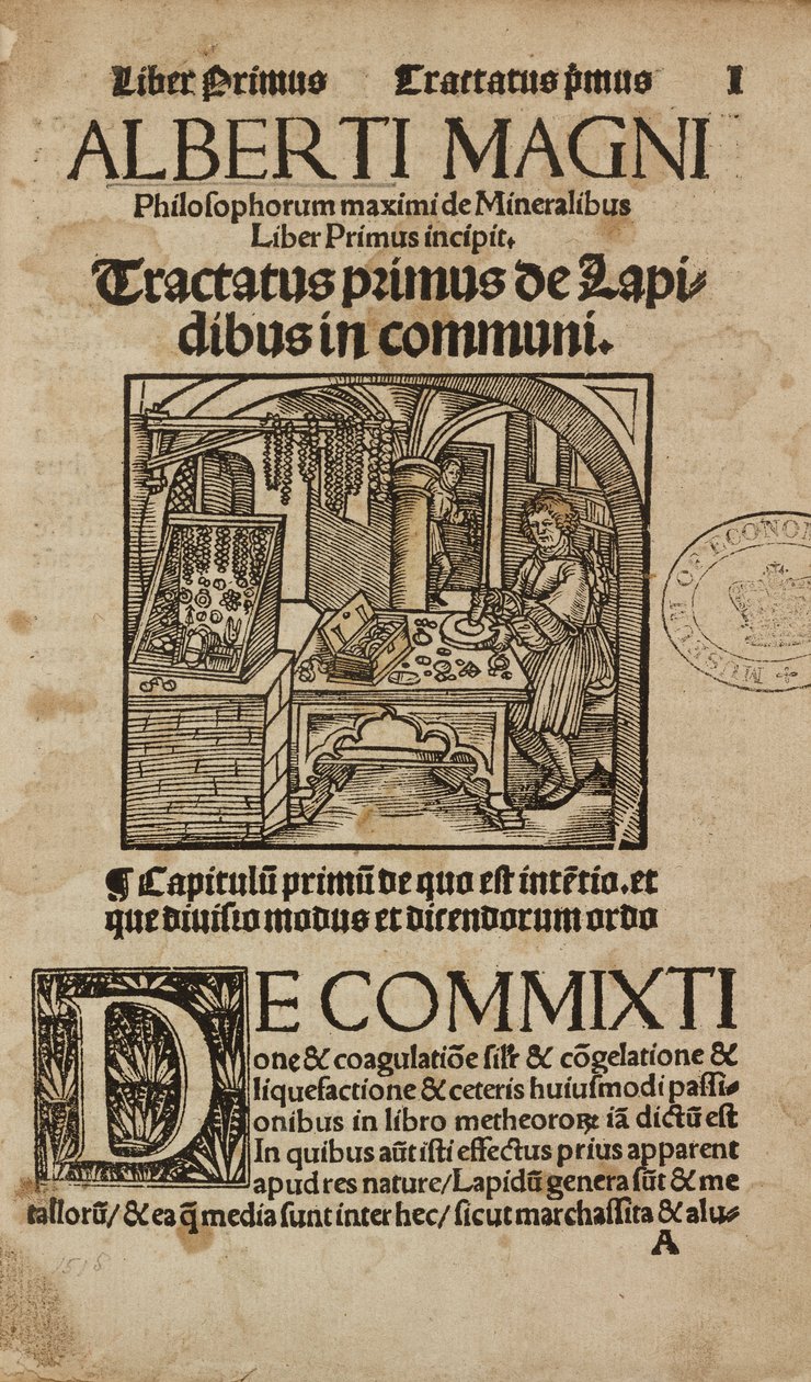Alchemy & Early Chemistry Címlap egy középkori német ásványtani és alkímiai műhöz alkotó: Unbekannt