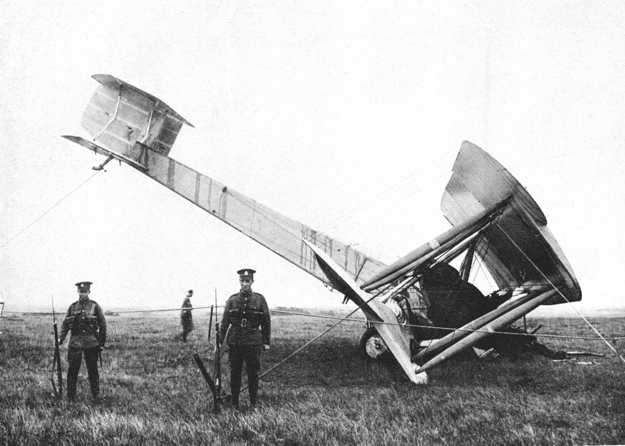 Alcock and Browns repülőgép az első megállás nélküli transzatlanti repülés befejezése után, 1919 alkotó: Unbekannt