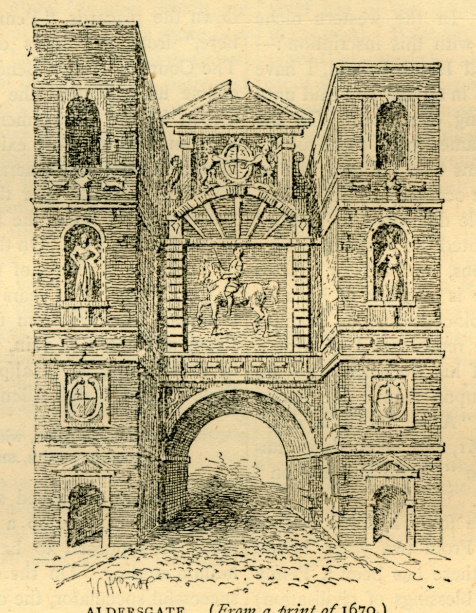 Aldersgate, 1670, c1872. alkotó: Unbekannt