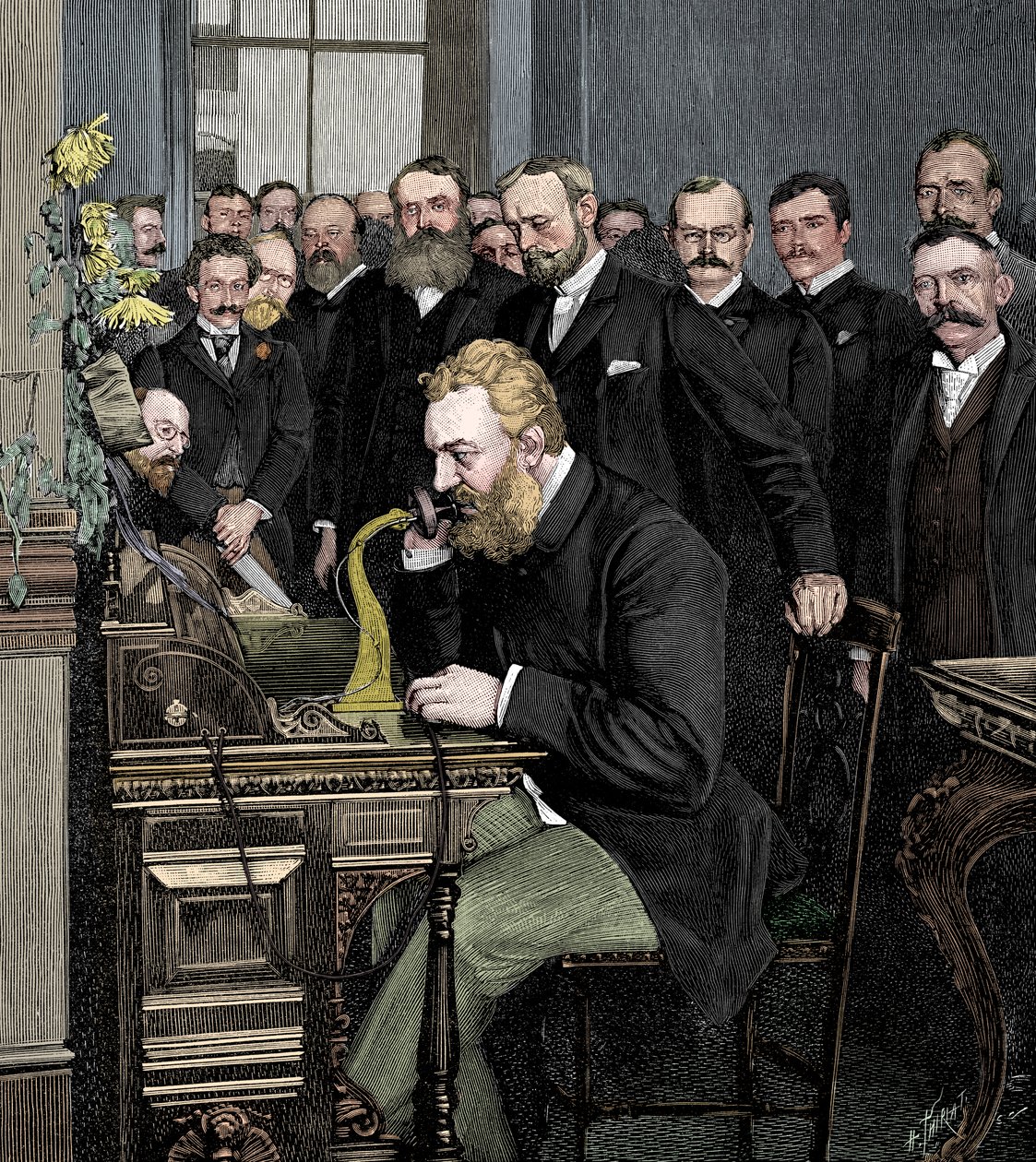 Alexander Graham Bell 1847-1922, skót születésű amerikai feltaláló alkotó: Unbekannt