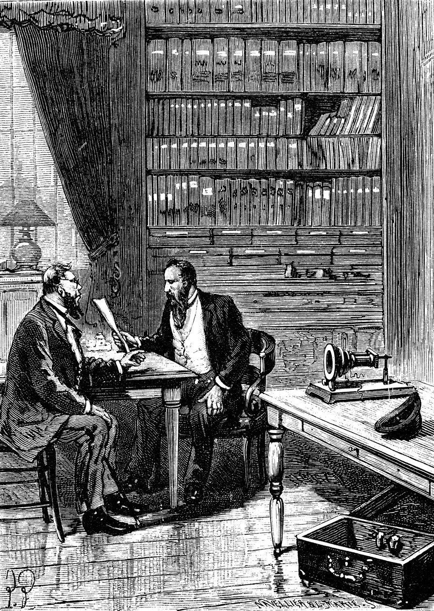 Alexander Graham Bell 1847-1922, skót származású amerikai feltaláló, 1876 alkotó: Unbekannt