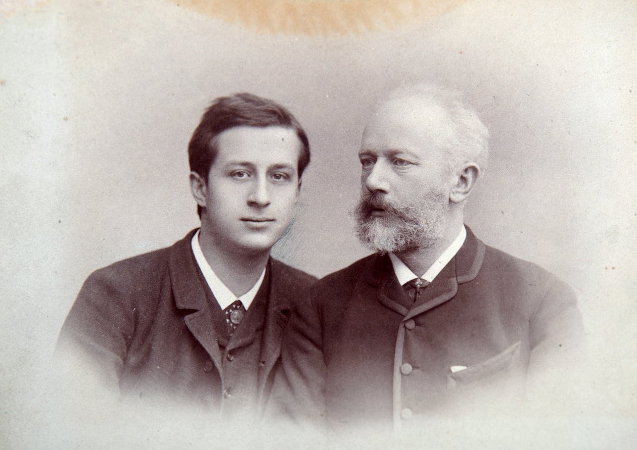 Alexander Siloti, orosz zongoraművész és karmester, valamint Peter Csajkovszkij orosz zeneszerző, 1888 alkotó: Unbekannt