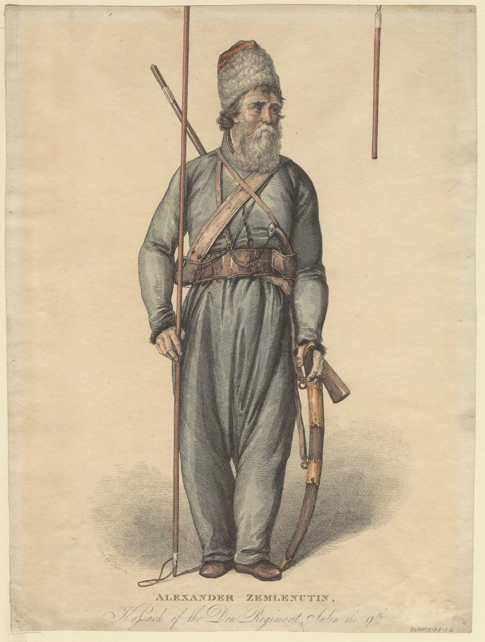 Alekszandr Zemljanuhin, a Don-ezred kozákja, 1813 körül alkotó: Unbekannt