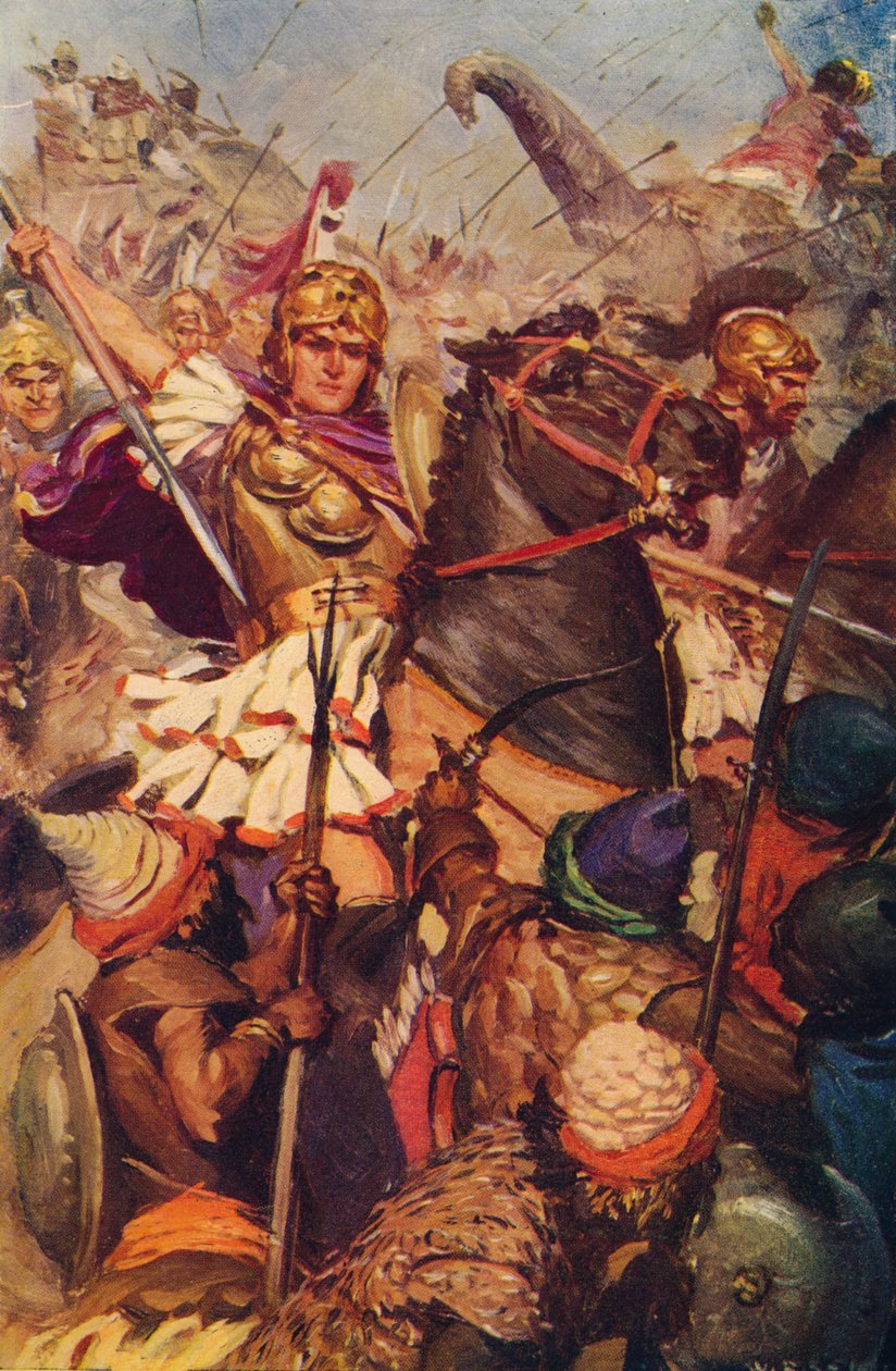 Sándor a Porus elleni csatában, ie 326 c1912 alkotó: Unbekannt