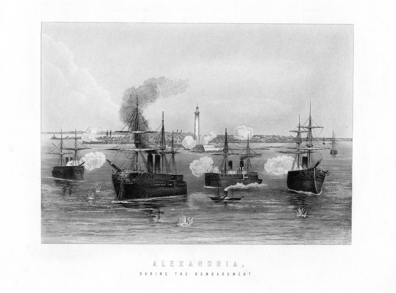 Alexandria, A bombázás során, 1882, XIX alkotó: Unbekannt