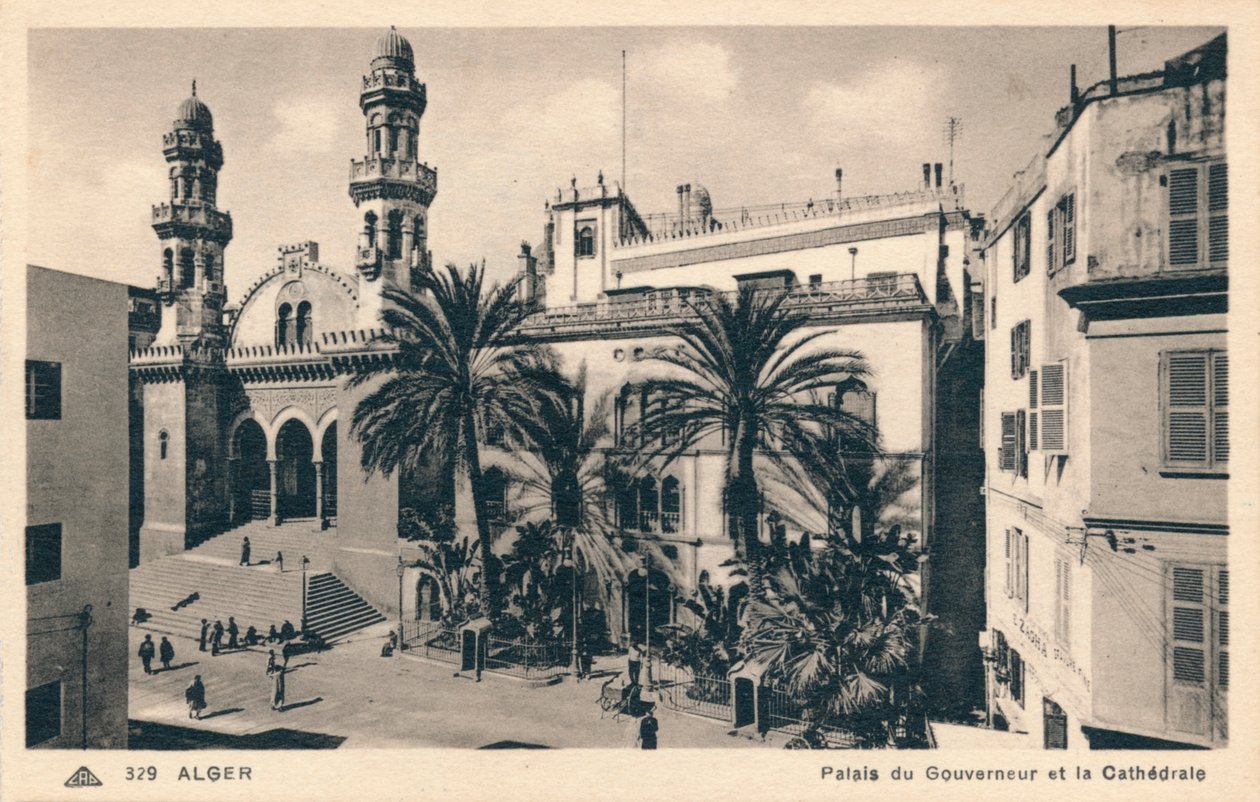 Algír – Kormányzói palota és székesegyház, 1900 alkotó: Unbekannt