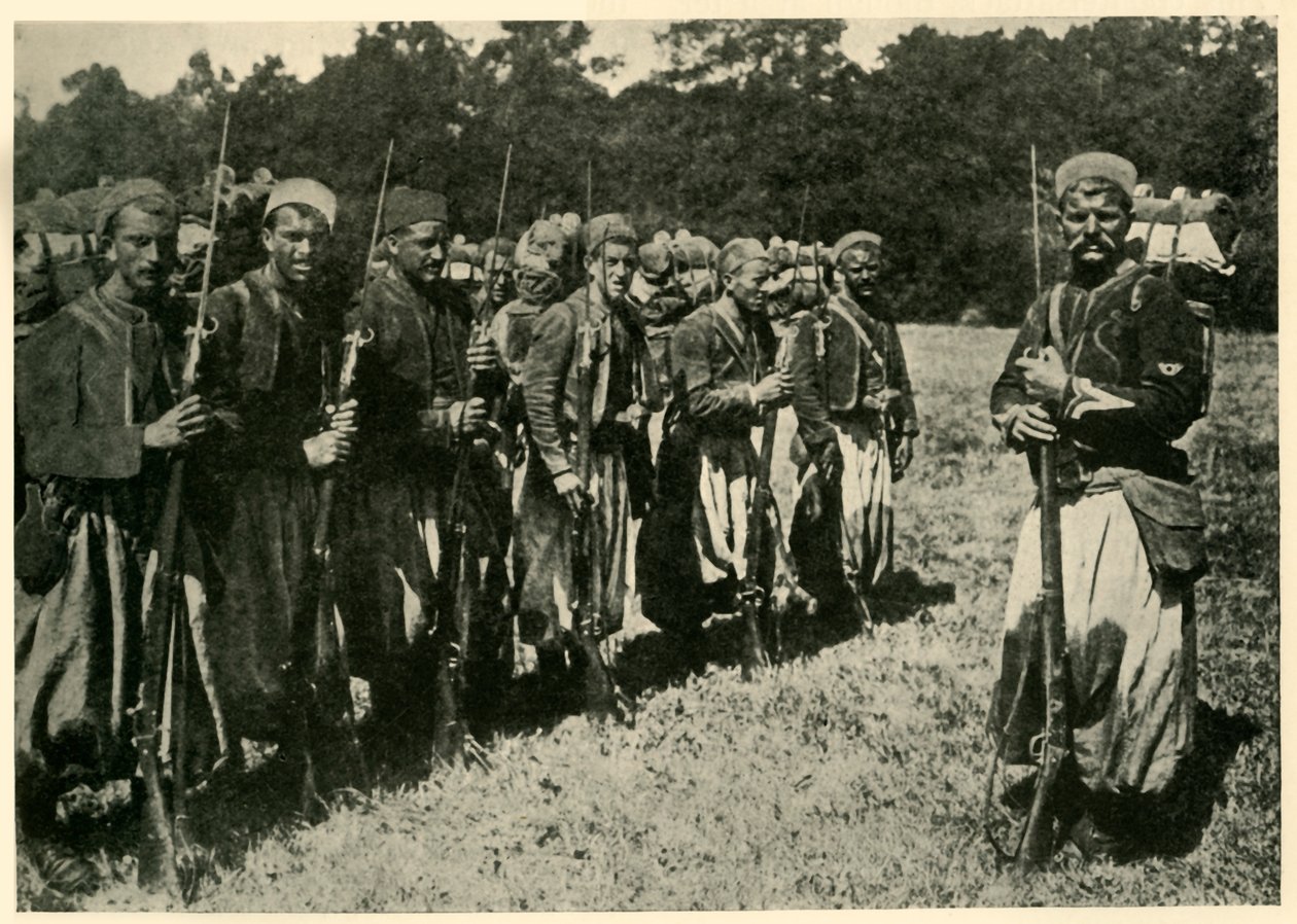 Turcos néven ismert algériai tirailleurok, első világháború, 1915, 1920 körül. alkotó: Unbekannt