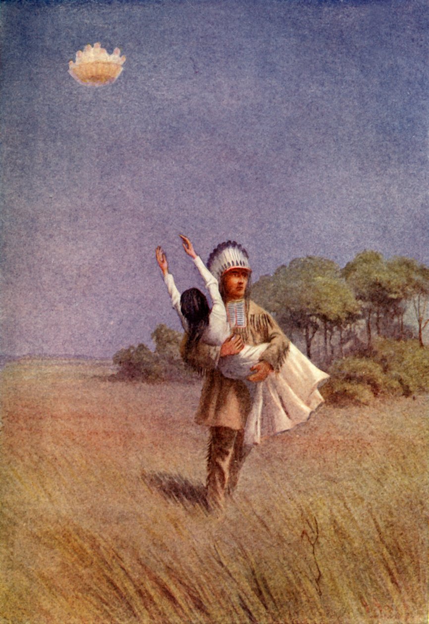 „Algon hazaviszi az elfogott leányt a páholyába”, 1914. alkotó: Unbekannt