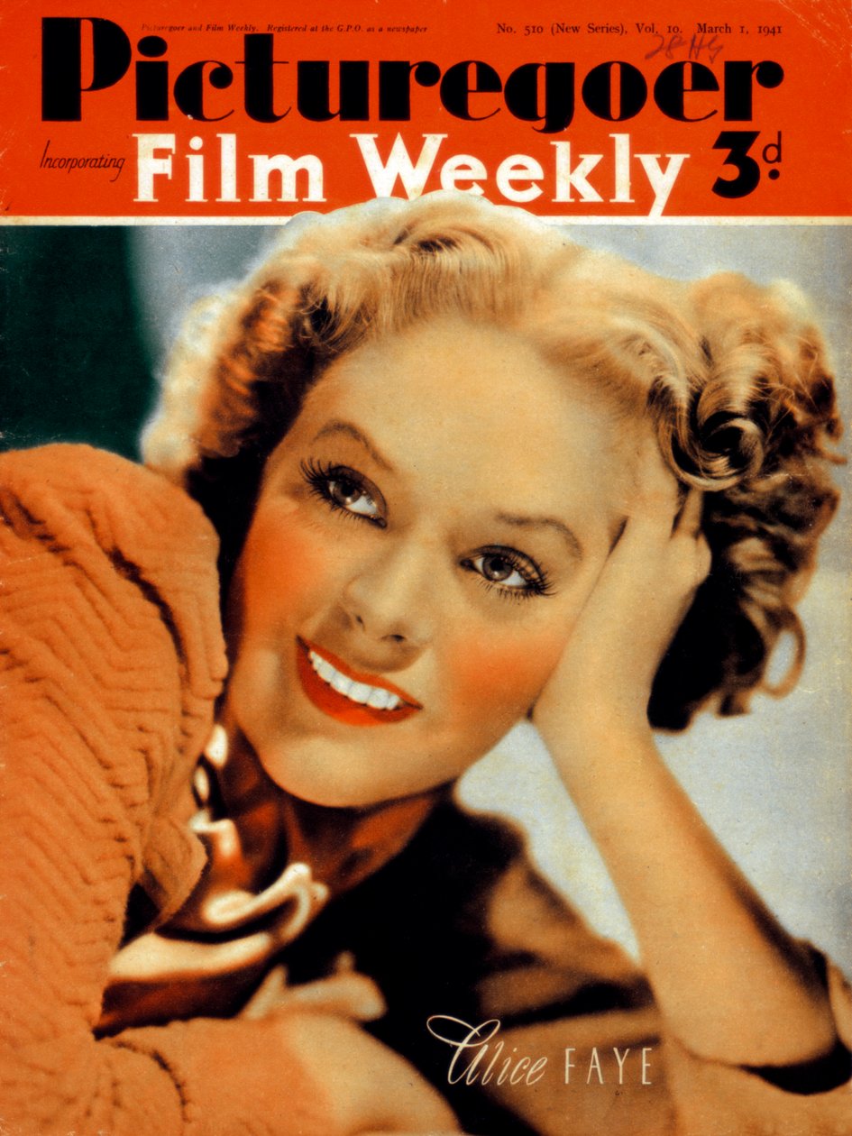 Alice Faye 1915-1998, amerikai színésznő, 1941 alkotó: Unbekannt