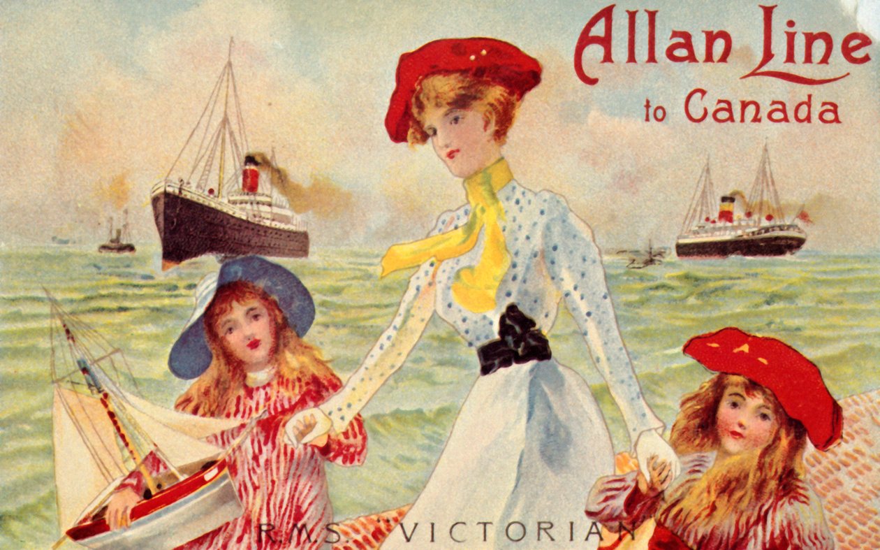 Allan Line Kanadába, R.M.S. Viktoriánus, 1910. alkotó: Unbekannt