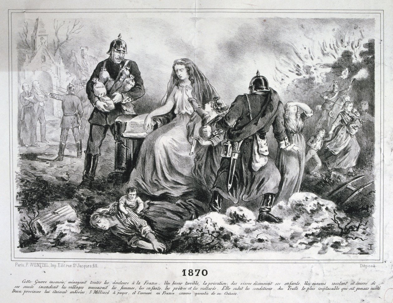 Allegorikus rajzfilm, francia-porosz háború, 1870-1871 alkotó: Unbekannt