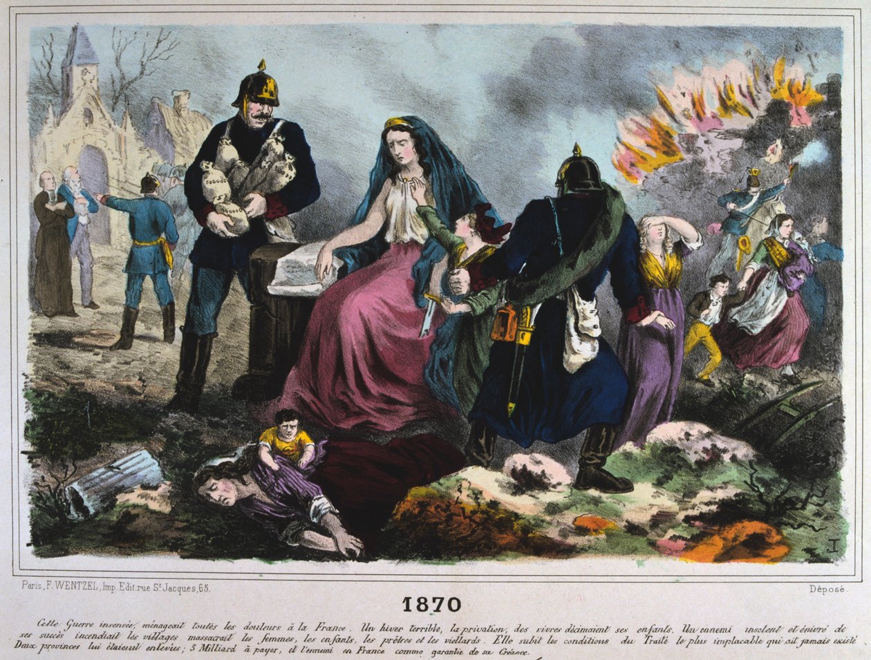 1870. Franciaország allegóriája, francia-porosz háború, 1870-1871. alkotó: Unbekannt