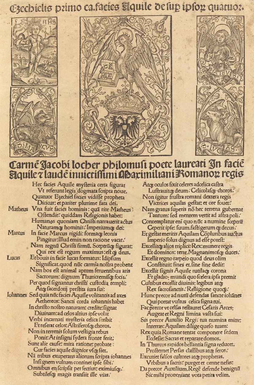 A Sas és I. Maximilianus császár allegóriája, 1497. alkotó: Unbekannt