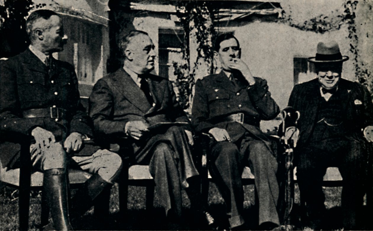 Szövetséges Konferencia Casablancában, Francia Marokkóban, 1943. január 1945. alkotó: Unbekannt