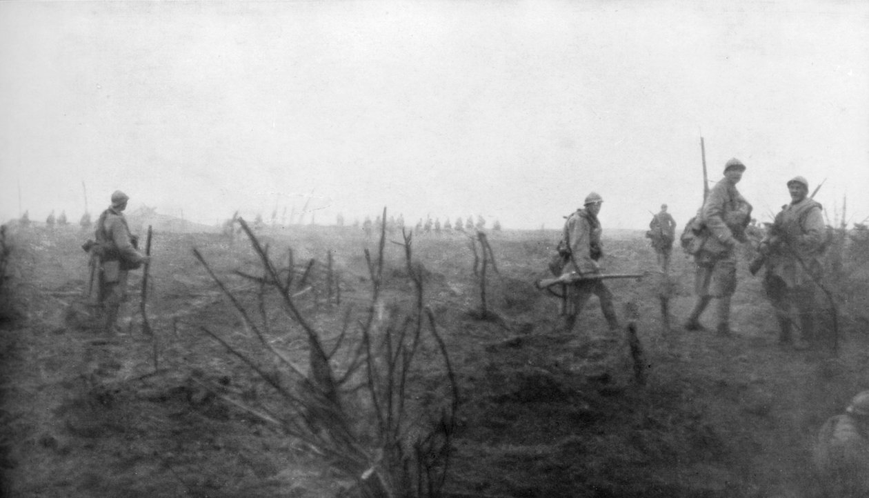 Szövetséges csapatok, 1917. július 31. az Yser-csatornánál, Belgium, 1926 alkotó: Unbekannt