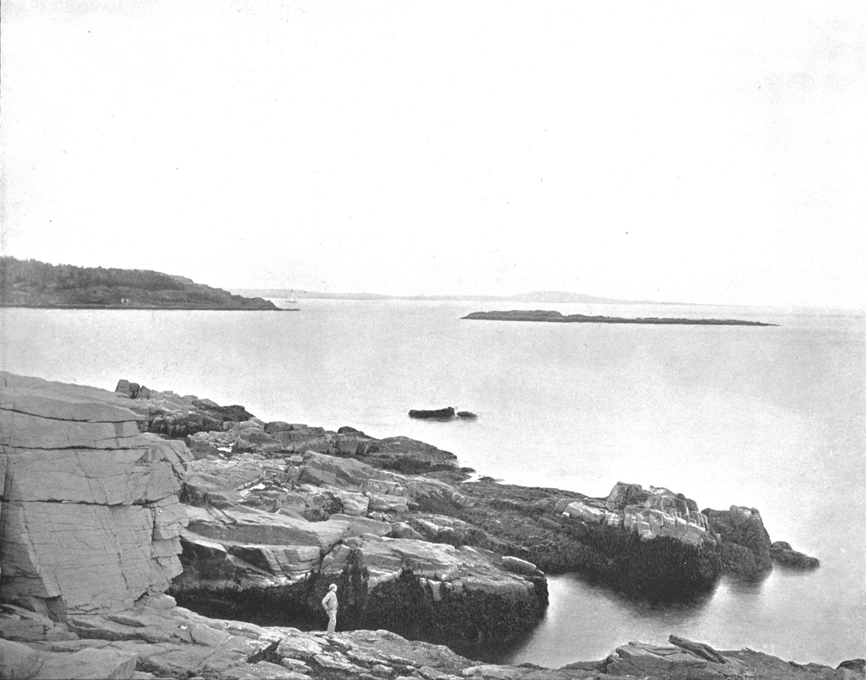 A part mentén, Bar Harbor, Maine, USA, 1900. alkotó: Unbekannt