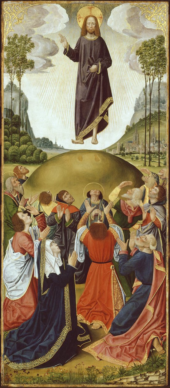 Oltárkép Thuison-les-Abbeville-ből: A mennybemenetel, 14901500. alkotó: Unbekannt