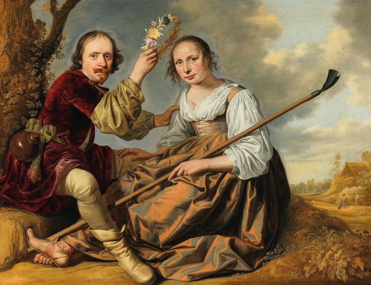 Amaryllis és Mirtillo, 1640-es évek. alkotó: Unbekannt