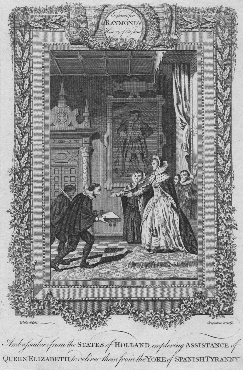 Holland állam nagykövetei Erzsébet királynő segítségét kérve, 1787 alkotó: Unbekannt