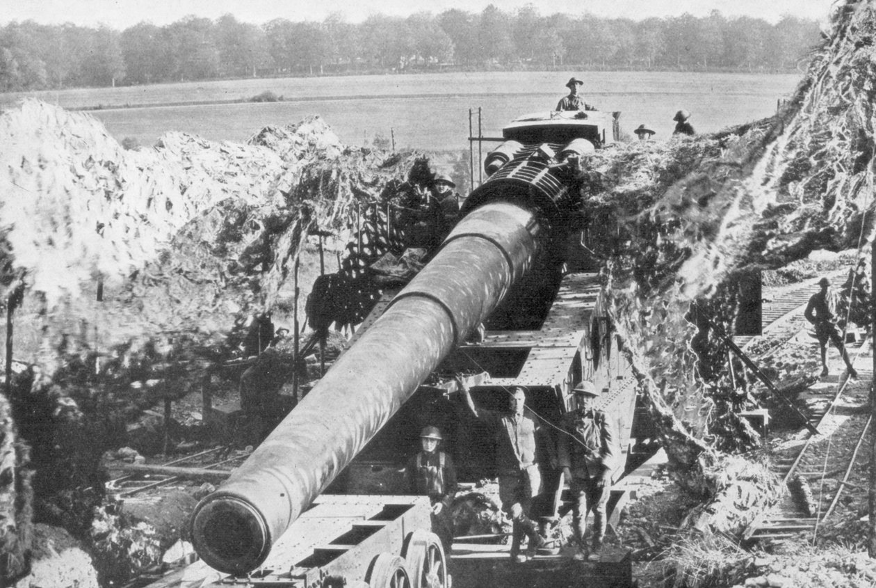 Amerikai 14 hüvelykes vasúti fegyver, Meuse-Argonne Offensive, Franciaország, 1918 alkotó: Unbekannt