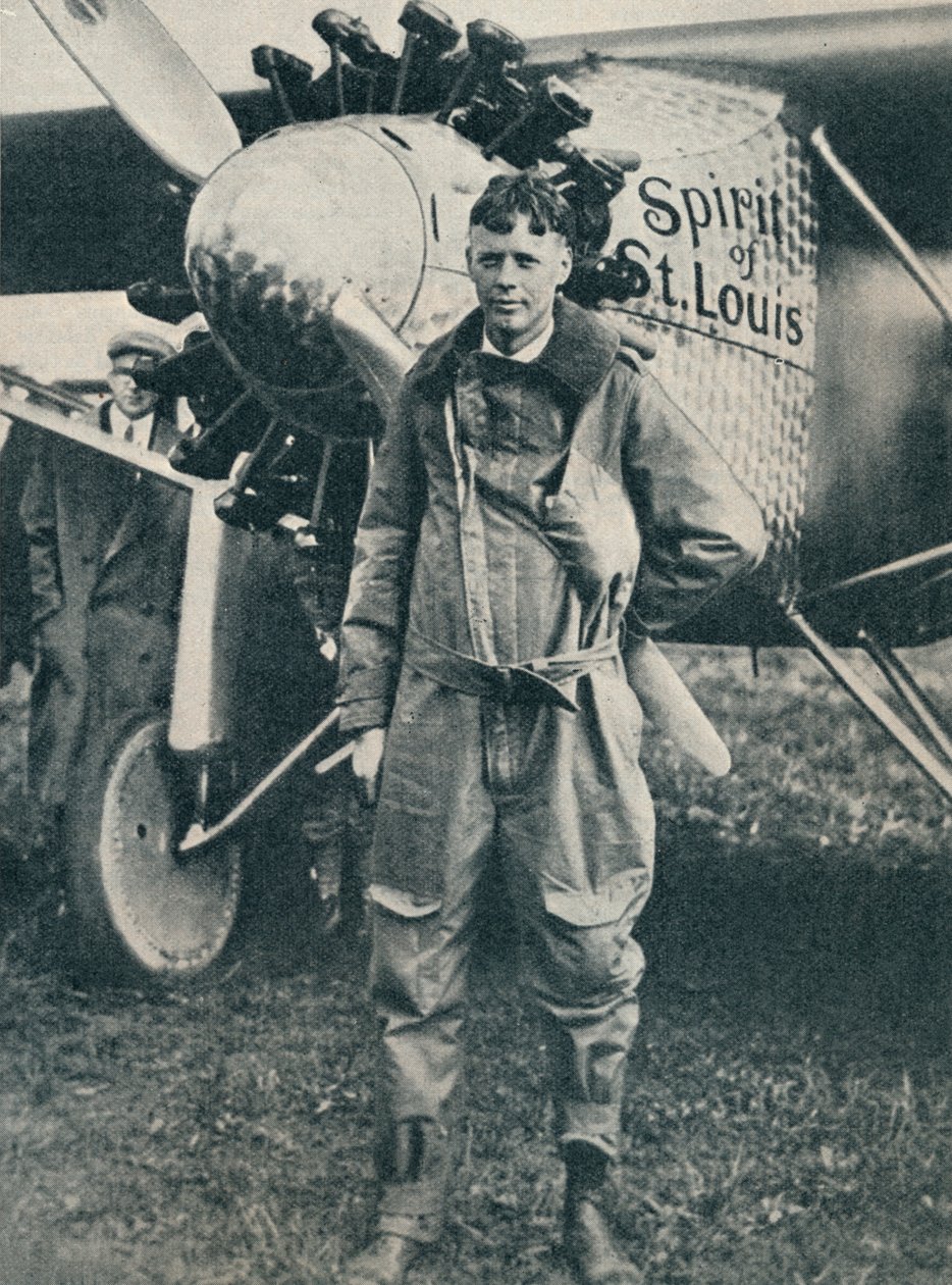 Charles Lindbergh amerikai pilóta és gépe, Spirit of St Louis, c1927 c1937 alkotó: Unbekannt