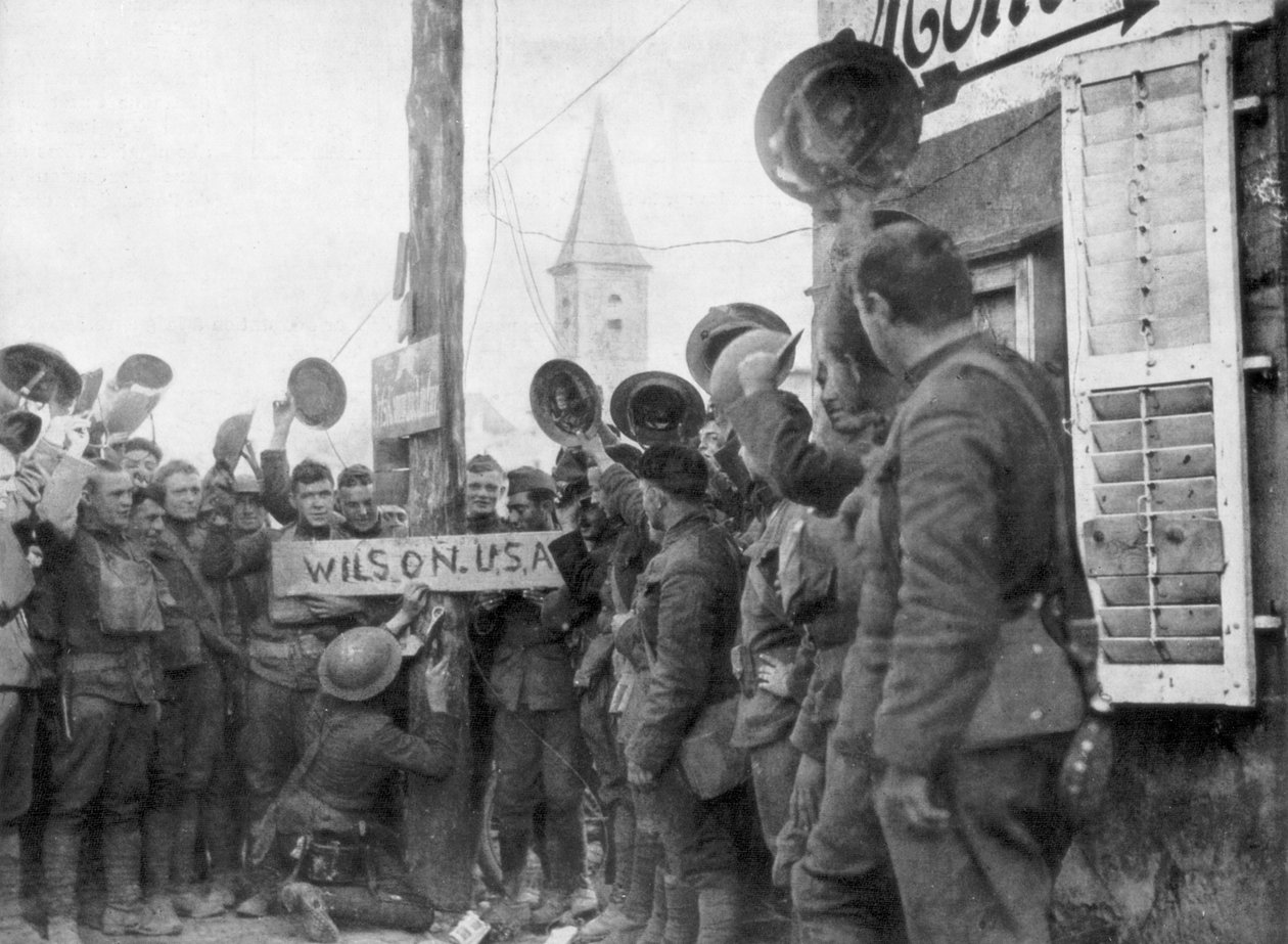 Amerikai katonák Nonsard faluban, Saint-Mihieltől északkeletre, 1926 alkotó: Unbekannt