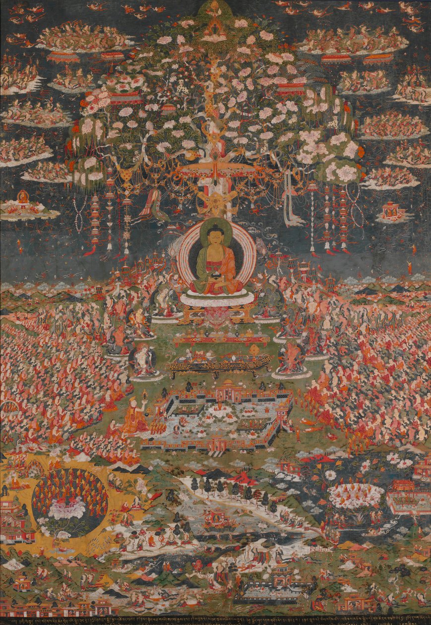 Amitabha, a nyugati tiszta föld Sukhavati Buddhája, kb. 1700. alkotó: Unbekannt