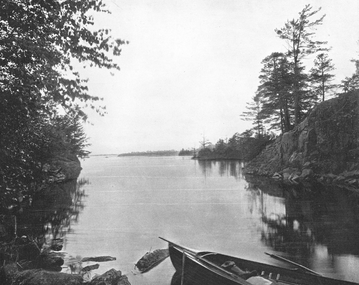 A Szent Lőrinc-folyó ezer szigetei között, Kanada, 1900 körül. alkotó: Unbekannt