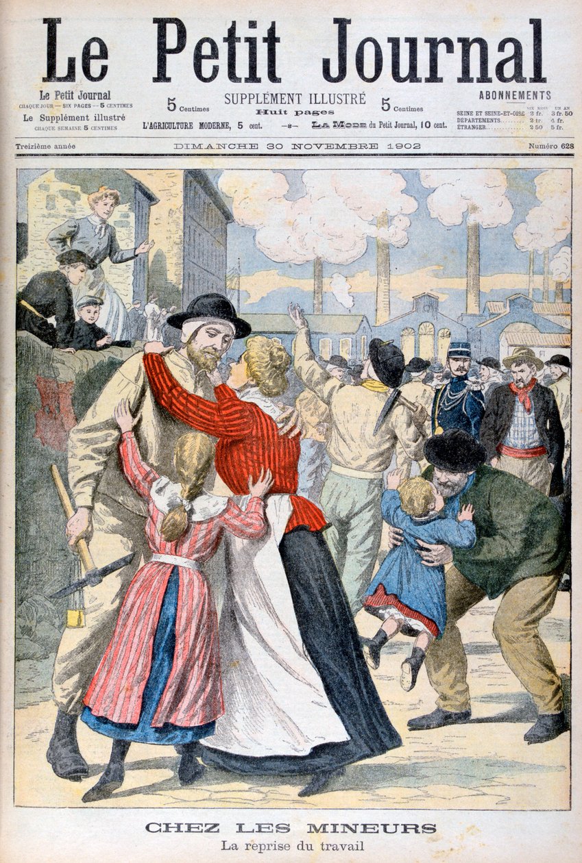 A bányászok közül a munka újrakezdése, 1902 alkotó: Unbekannt