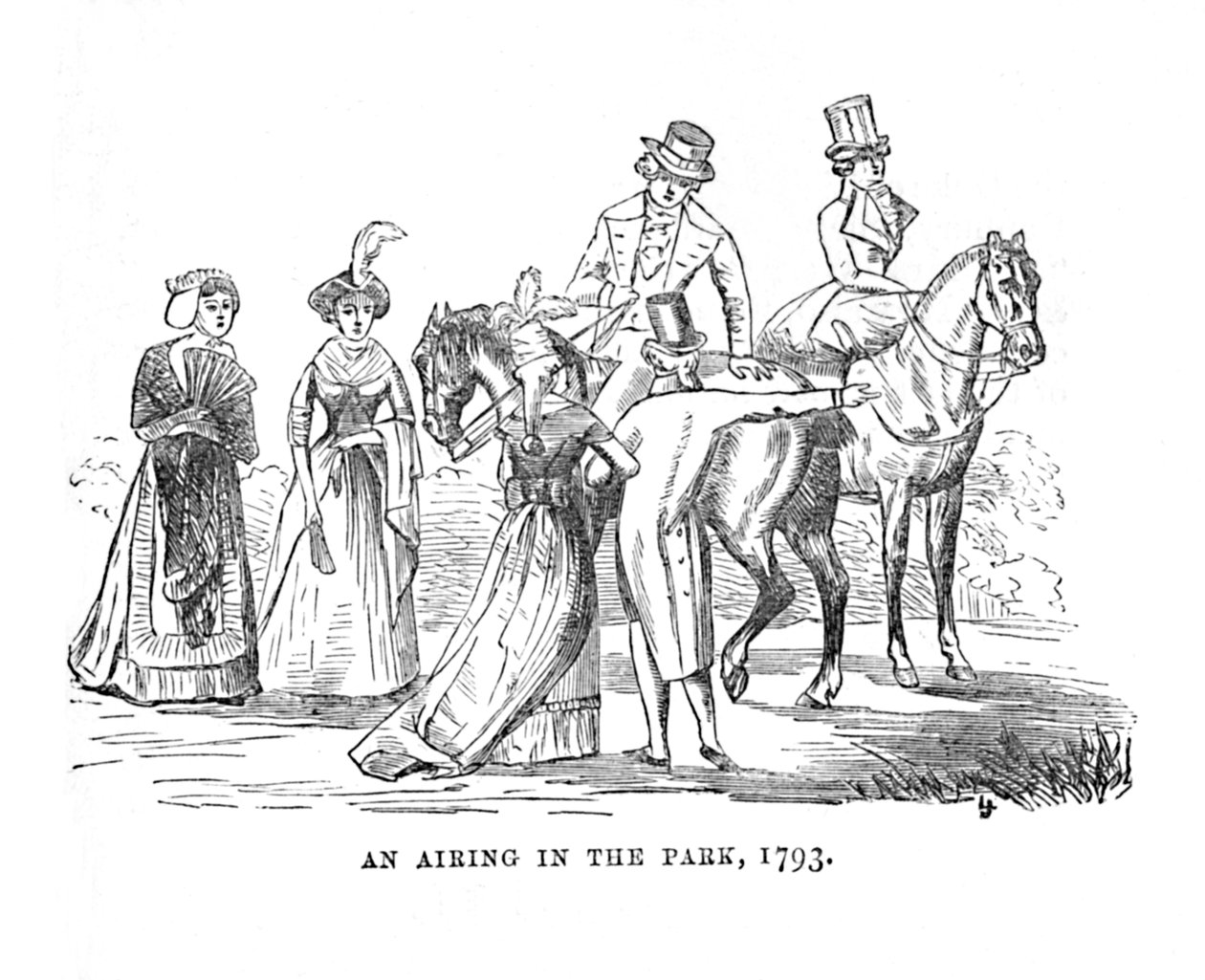 Egy szellőztetés a parkban, 1793, c1870 alkotó: Unbekannt