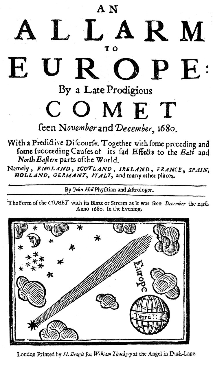 Egy késői csodálatos üstökös riasztása Európába, 1680 alkotó: Unbekannt